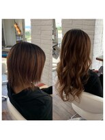クラン ヘアーアンドスタジオ(CLAN hair & studio)&nbsp;ハイトーンエクステブリーチインナーミルクティーベージュ