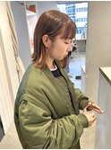 結べるボブ/切りっぱなしボブ/オレンジブラウン/美髪/銀座