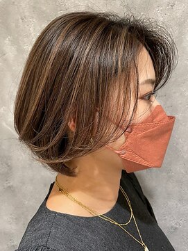 ソシエ アヴェダ さいたま新都心店(SOCIE AVEDA) 白髪ぼかし大人ショート大人ボブ30代40代50代60代さいたま新都心