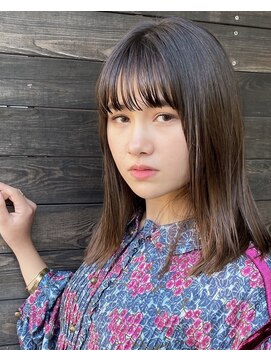 ヴァージ(Verge) レイヤーカット/ウェーブパーマ/前髪/こなれミディ[代官山駅]