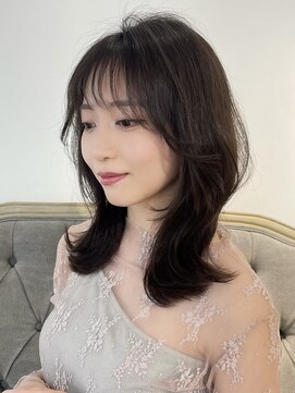 フォルテ 表参道店(FORTE) 【フォルテ千鶴】ボブルフ/黒髪/ネビージュ/ワンレン/小顔カット