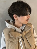 【PARK】ワンカールパーマ×ナチュラルセンターパート