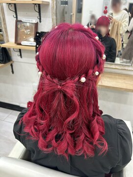 プティクローシェ バイ クオーレ(petite cloche by CUORE) ハーフアップ×立体リボン