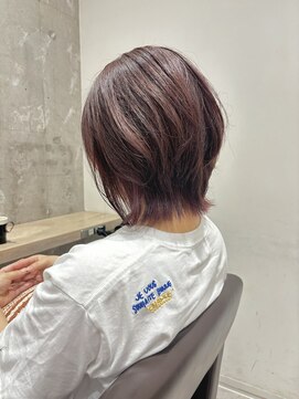 トマト(TOMTO) 【RYOHEI】ウルフレイヤーショート_ピンクグレージュ_ボブルフ