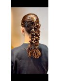 ヘアアレンジ/ヘアセット/お呼ばれヘア/編み下ろし/20代30代40代