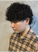 メンズマッシュウルフプードルパーマ群馬高崎眉毛メンズ