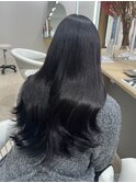グレージュブルージュベージュカラー顔周りレイヤーカット韓国