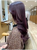 韓国ヘア/パープル系カラー/ロングヘア