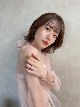 キイ ギンザ(k.e.y GINZA) ベージュカラー、ニュアンスボブ