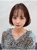 黒髪カタログココアベージュ小顔オリーブグレークラゲヘアー博多