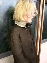 フェンヘアーアイス 中目黒(Fen.hair ici)&nbsp;ハイトーン×ホワイトベージュ×ボブ×透明感ブリーチカラー