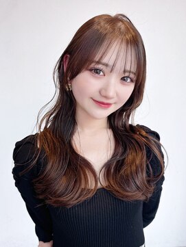 シオン(shion) 前髪カット美髪おくれ毛韓国ヘアロング_ba550414
