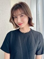 メル バイ ヘアサロン ニド(mer..by hair salon Nido)&nbsp;【大分市】柔らかベージュ×くびれ外ハネボブ
