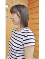 グーム(goom.) 透明感オリーブグレージュ◎切りっぱなしボブ×20代30代