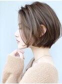 【40代50代60代】ナチュラル大人ショートボブ/白髪ぼかし
