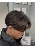 刈り上げセンターパートニュアンスパーマ熊本メンズカット