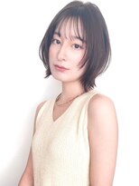 ビーチ(BEACH)&nbsp;前髪ありショートレイヤーボブミルクブラウンナチュラル縮毛矯正