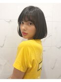 カジュアル★ワンカールストリート前下がりモードミニマムボブ