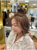 ハーフアップ