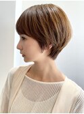 表参道sheta/中澤美緒 ショコラベージュ クールな小顔ショート