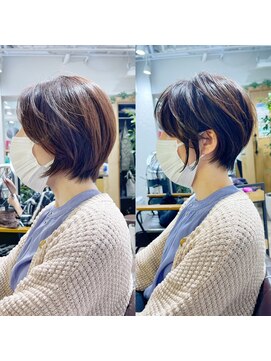 アヴァロン(AVALON) 絶壁解消/ひし形/前下がり/大人ショートボブ/30代/40代★猪狩★