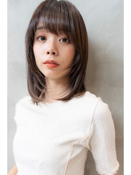 オースティン 流山おおたかの森(AUSTIN) 大人かわいい前髪セシルカットココアブラウンフリンジウェーブ