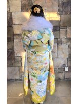 ドゥーク(dowku) シンプルハーフアップミディアム黒髪暗髪着付け和装大人可愛い