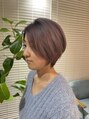アース 三田南ウッディタウン店(HAIR&MAKE EARTH) ショートボブスタイル/白髪ぼかし/大人ショートヘア