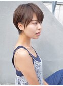 前髪長め大人小顔ショート30代40代50代　藤沢