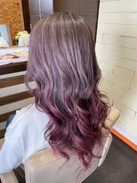 アド ヘア プレイス(adon hair place) ラベンダーからピンクにグラデーション