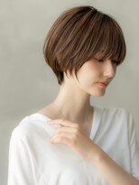 イオ 本厚木(io)&nbsp;20代30代丸みショート似合わせカットシースルーバングハイライト