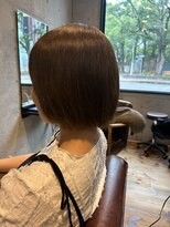 ヘアサロン レゴリス(hair salon REGOLITH)&nbsp;王道切りっぱなしボブ×明るめオリーブベージュ