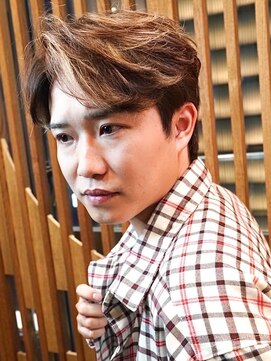 ヒロギンザバーバーショップ 新宿店(HIRO GINZA BARBER SHOP) メッシュセンターパート