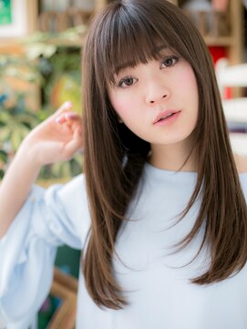 カバーヘア ブリス 大宮西口(COVER HAIR bliss) グレーベージュ小顔斜めバングレイヤーロングc6大宮20代30代40代