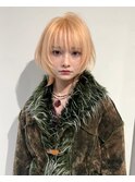 シャギーレイヤー×ペールオレンジ