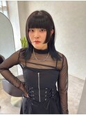 美髪黒髪姫カットスタイル