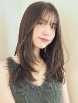 ローネス ギンザ(LONESS ginza)&nbsp;ロングレイヤー/小顔カット/ヘーゼルブラウン/モーブブラウン