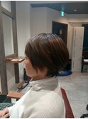 前上がりショートボブ