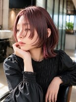 シオン(shion)&nbsp;くびれミディボブピンクベージュ顔周りレイヤー_F21761