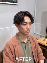 ジェットブラックキューサンロク(JET BLACK 936) ツイスパ×センターパート