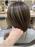 白髪ぼかしバレイヤージュ×髪質改善