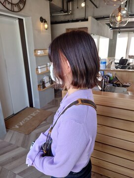 ピンク バイ アンジェリカ 瓢箪山店(PINQ by ANGELICA) #PINQ　#ぷつっとボブ　#タッセルボブ　#インナーカラー