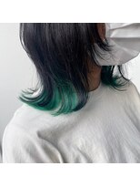 ヘアスタジオ アルス 御池店(hair Studio A.R.S)&nbsp;ビビッドポイントカラー × ミディウルフ #ボブルフ