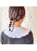 ちぐはぐアレンジ　ボブアレンジ　ヘアアレンジ