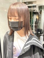 ラミエバイメルト 下北沢(lamie by melt)&nbsp;毛利/ケアブリーチ 透明感カラー くすみ ミルクティーベージュ