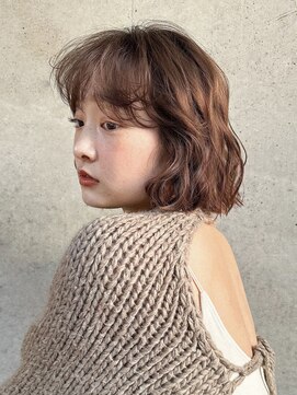 タス(tas) ボブパーマ 顔周りカット 顔まわり　レイヤーカット