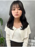 韓国レイヤー/韓国風/セミディ/ブリーチなし/顔まわり