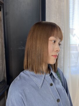 チル(Chill) chill/ミディアムボブ×ブリーチなしベージュ