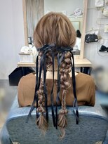 ファースト 祇園本店(first)&nbsp;【ヘアセットサロンfirst】アシメツイン編みおろし♪