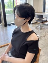 ニュート(Neut )&nbsp;マッシュショートブルーブラックハンサムショートダブルカラー